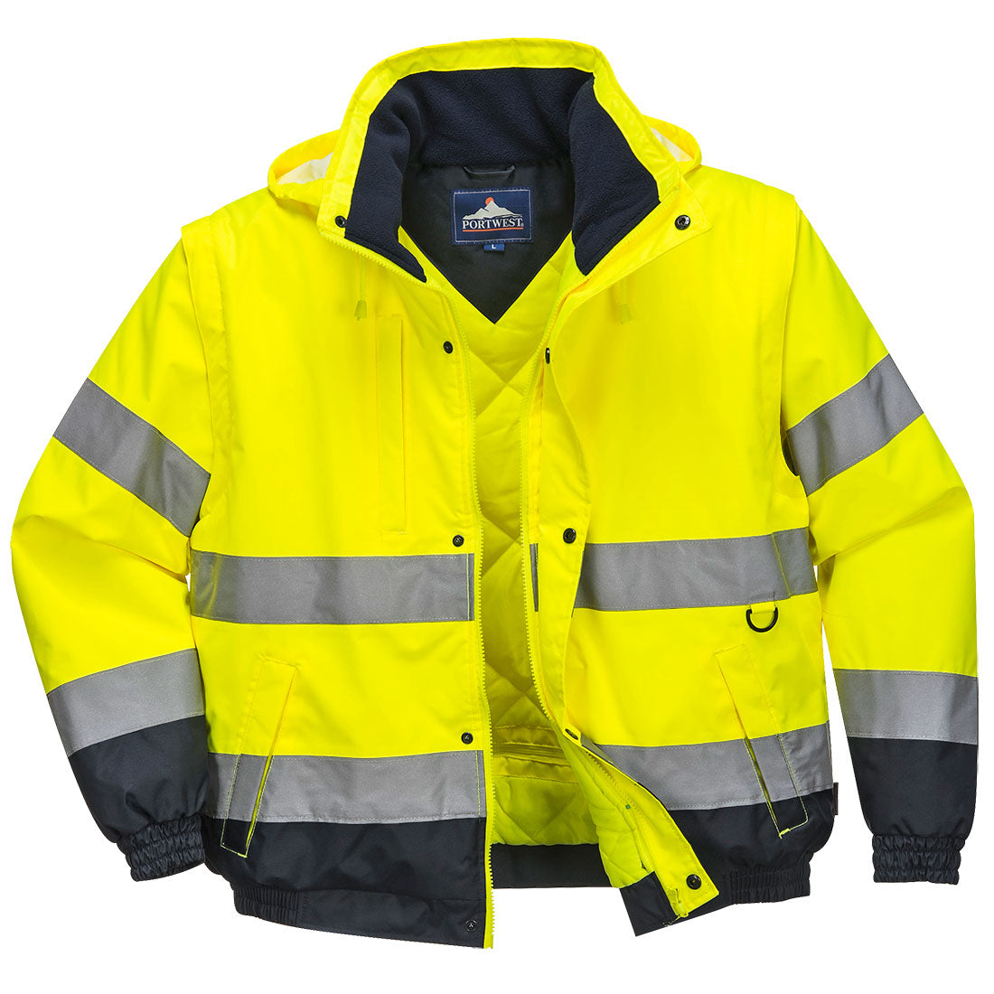 PW-C468 Winter Pilotenjacke 2 in 1, Warnschutz, gelb