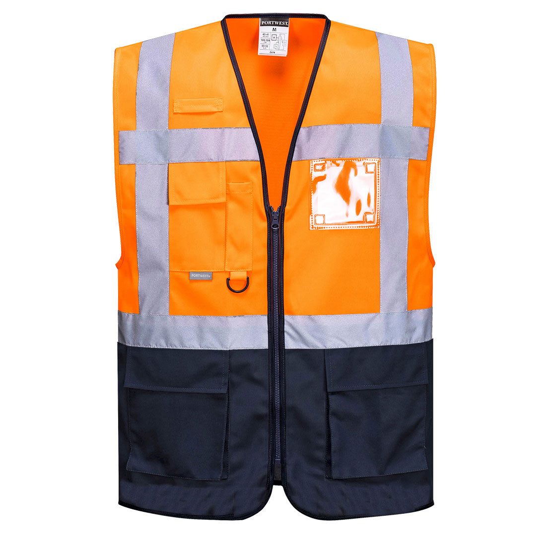 PW-C476 Warnschutzweste, orange/marine