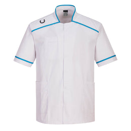 PW-C821 Herrenkasack weiß-aqua