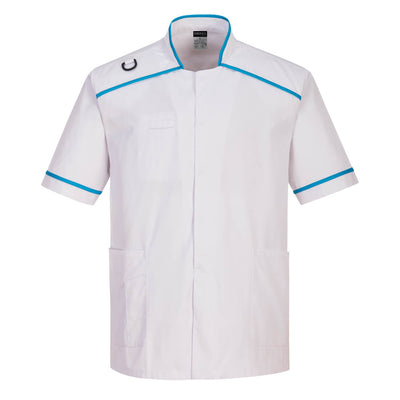 PW-C821 Herrenkasack weiß-aqua