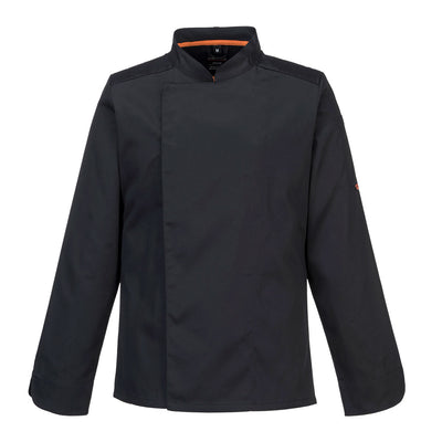 PW-C838 Kochjacke MG langarm, schwarz