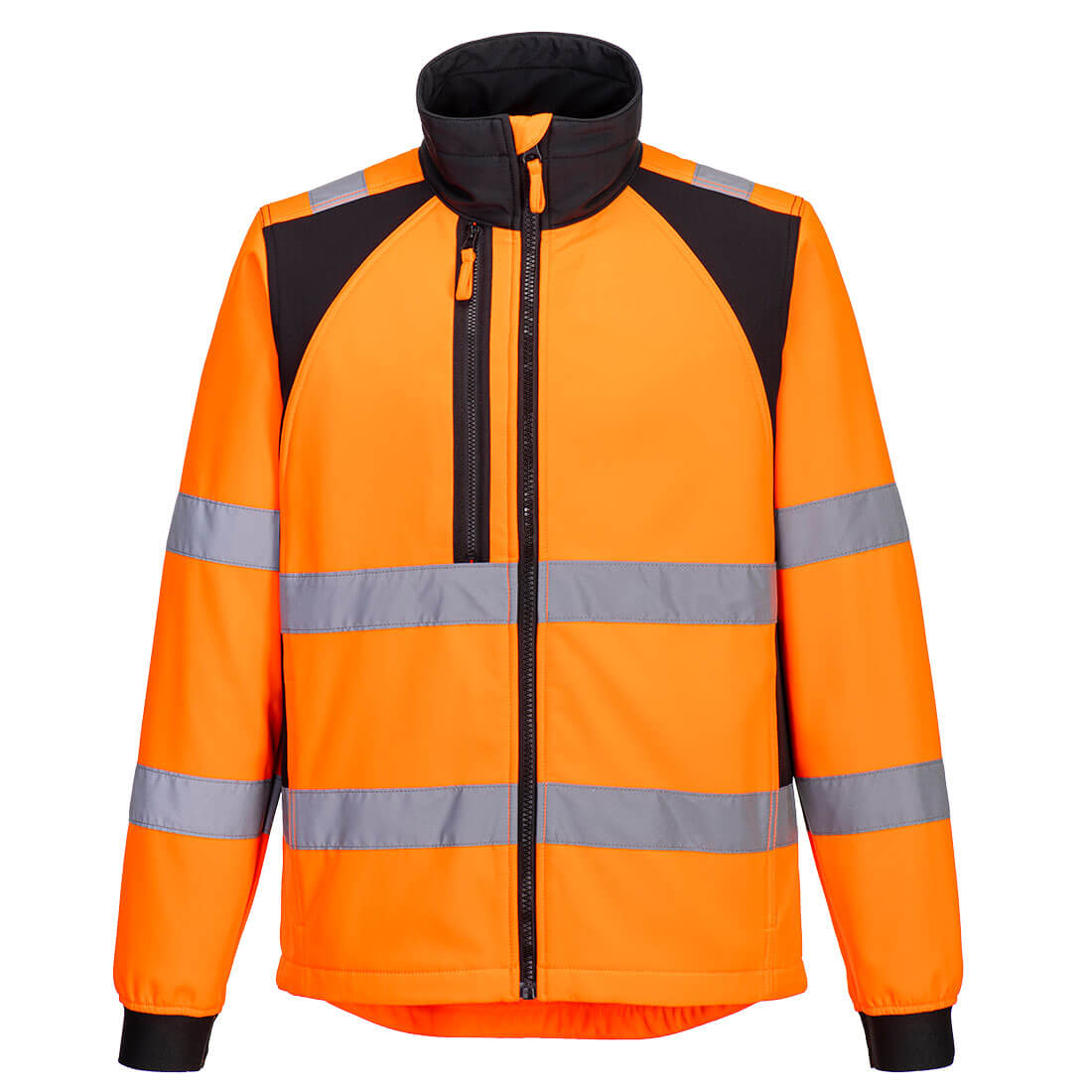 PW-CD875 WX2 Eco Warnschutz Softshelljacke (2L) Orange/Schwarz