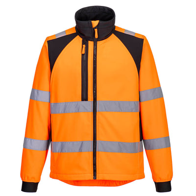 PW-CD875 WX2 Eco Warnschutz Softshelljacke (2L) Orange/Schwarz
