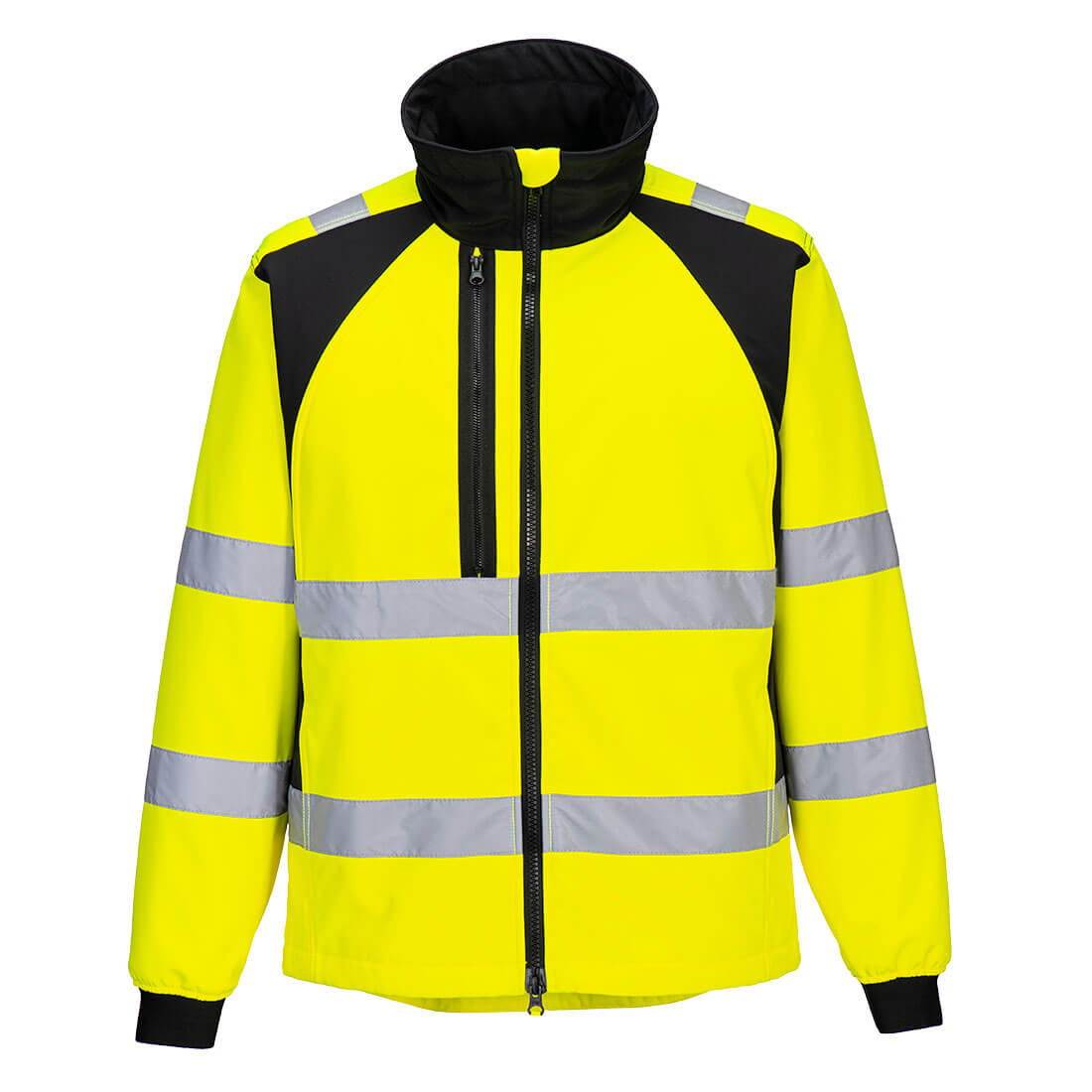PW-CD875 WX2 Eco Warnschutz Softshelljacke (2L) Gelb/Schwarz