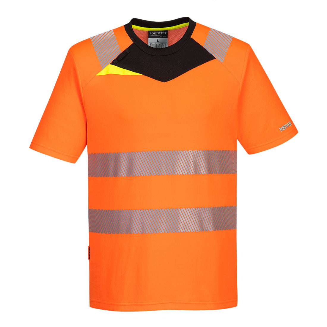 PW-DX413 Warnschutz-T-Shirt kurzarm orange-schwarz