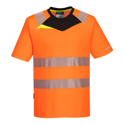 PW-DX413 Warnschutz-T-Shirt kurzarm orange-schwarz