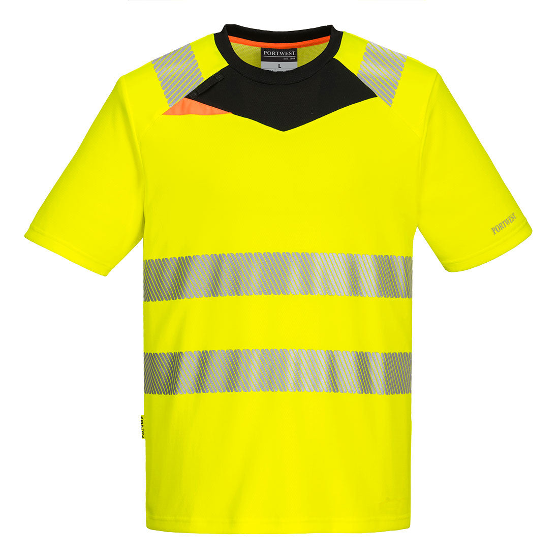 PW-DX413 Warnschutz-T-Shirt kurzarm gelb-schwarz