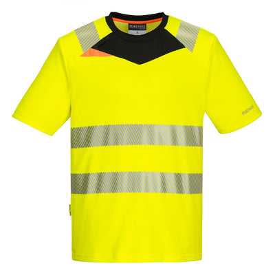 PW-DX413 Warnschutz-T-Shirt kurzarm gelb-schwarz