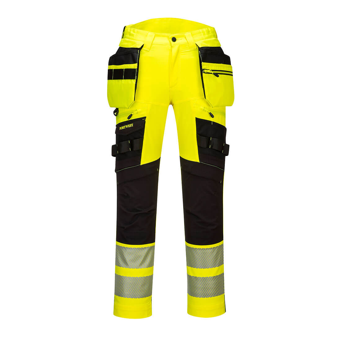 PW-DX442 DX4 Warnschutzhose mit abnehmbaren Holstertaschen gelb