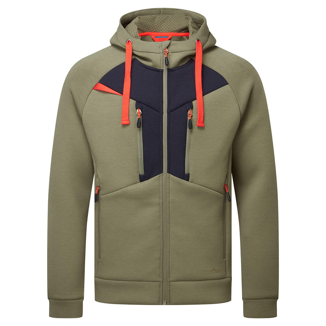 PW-DX472 DX4 Hoodie mit Reißverschluss moosgrün