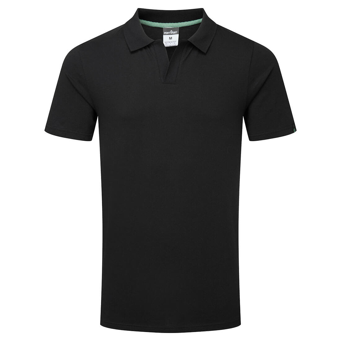 PW-EC210  Polo-Shirt aus 100%iger wiederverwertbarer Bio-Baumwolle schwarz