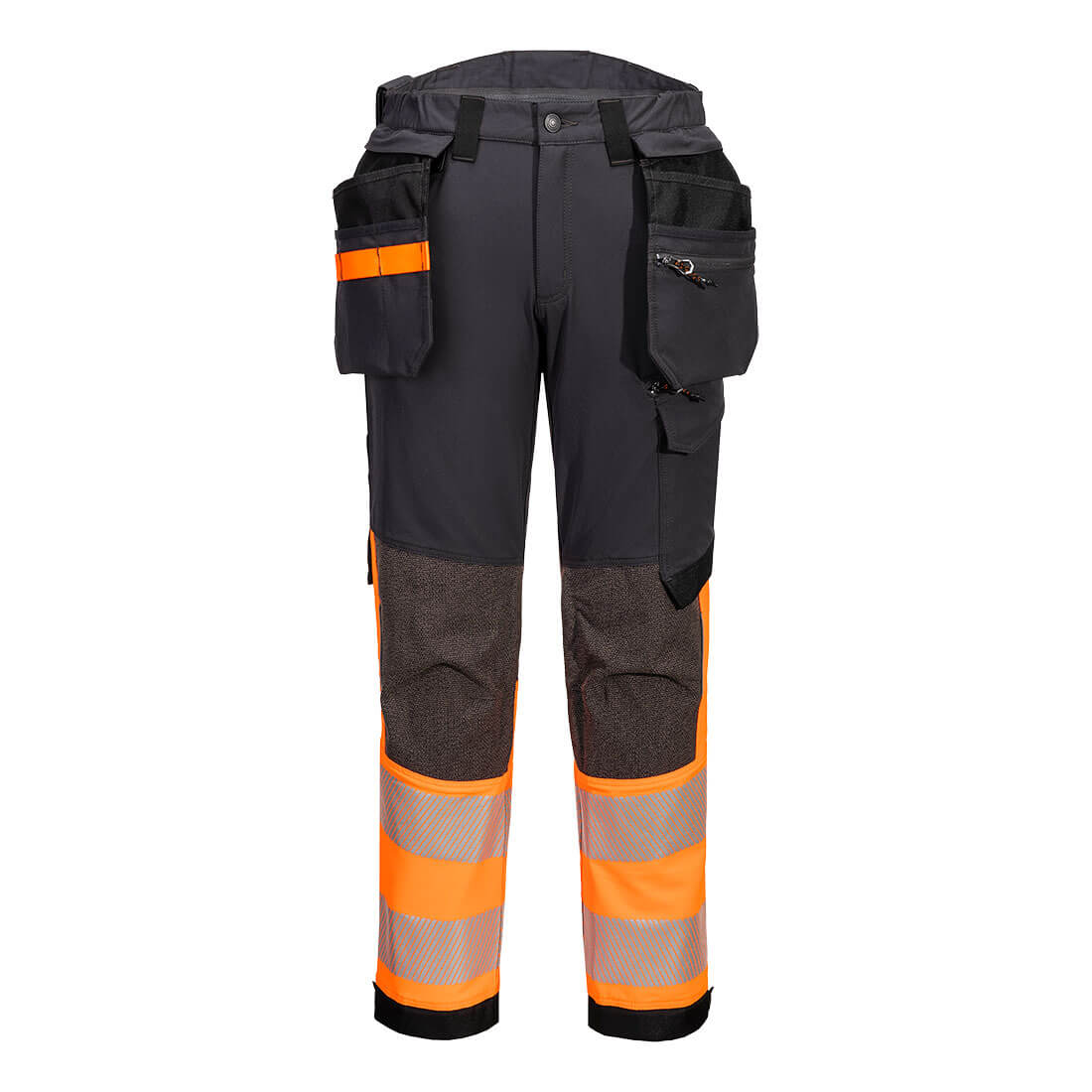 PW-EV442 EV4 Warnschutz Stretch Bundhose Klasse 1 mit abnehmbaren Holstertaschen