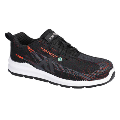 PORTWEST-PWFC06 - Eco Fly Composite Trainer S1PS schwarz/rot