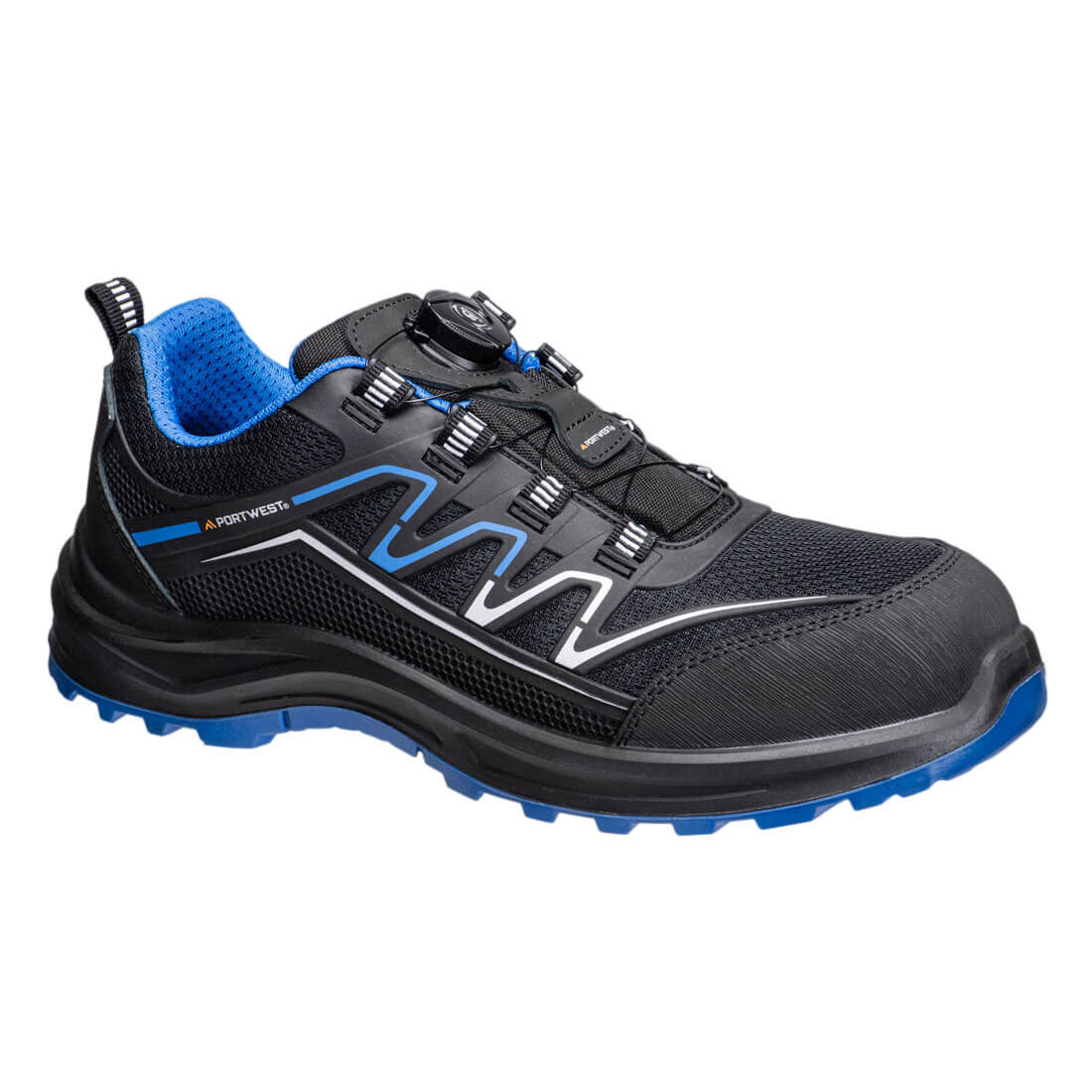 PORTWEST-PWFT32  Sicherheitshalbschuhe S1P schwarz/blau