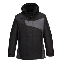 PW-PW260 Winterjacke mit Kontrastfarbe schwarz/grau