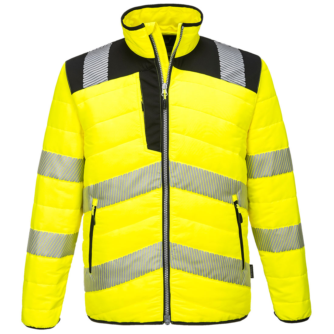PW-371 Warnschutz-Steppjacke, gelb/schwarz