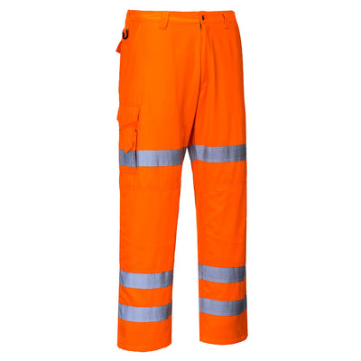 PW-RT49 Warnschutz Bundhose mit drei Reflexstreifen orange