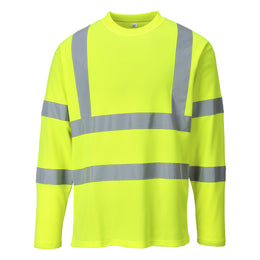 PW-S278 Warnschutz-Cotton Tshirt langarm gelb
