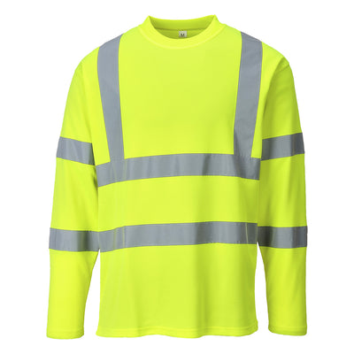 PW-S278 Warnschutz-Cotton Tshirt langarm gelb