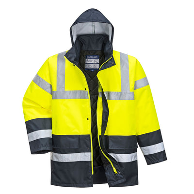 PW-S466 Warnschutz Kontrast Winterjacke gelb/marine
