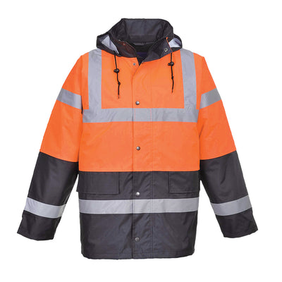 PW-S467 Warnschutz Kontrast Winter Verkehrsjacke orange/marine