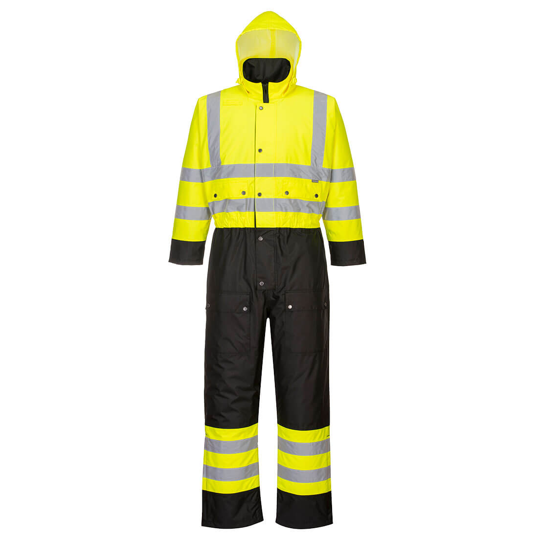 PW-S485 Warnschutz Kontrast Winteroverall gelb-schwarz