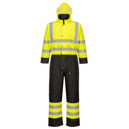 PW-S485 Warnschutz Kontrast Winteroverall gelb-schwarz