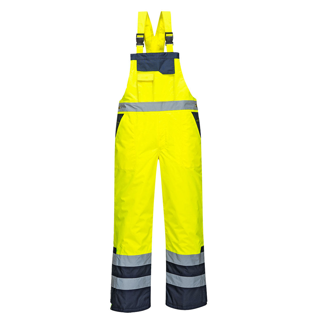 PW-S489 Warnschutz Kontrast Winter Latzhose, gelb