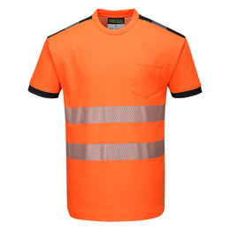 PW-T181 Warnschutz Comfort T-Shirt kurzarm orange/schwarz