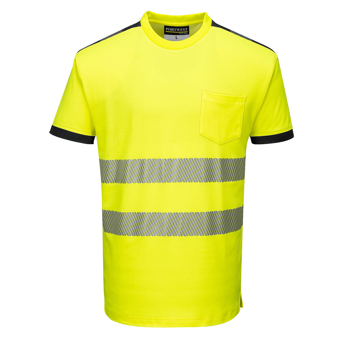 PW-T181 Warnschutz Comfort T-Shirt kurzarm gelb/schwarz