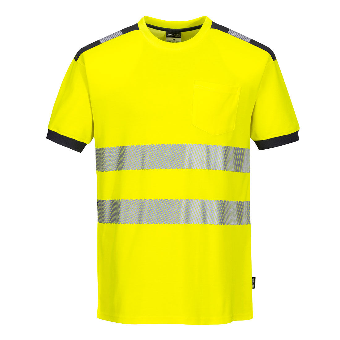PW-T181 Warnschutz Comfort T-Shirt kurzarm gelb/grau