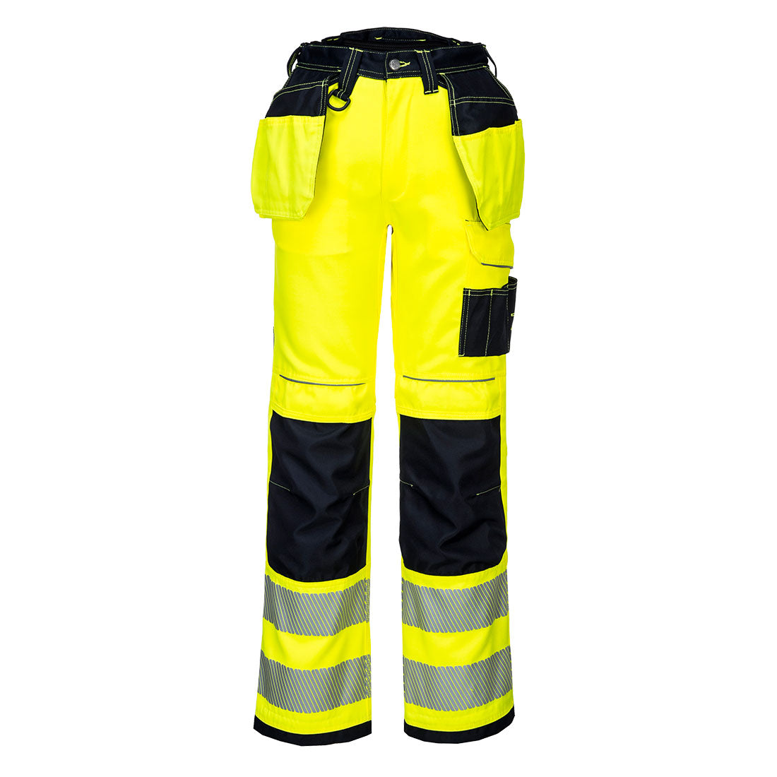 T501 PW3 Warnschutzbundhose-m. Holstertaschen gelb-schwarz