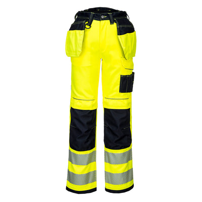 T501 PW3 Warnschutzbundhose-m. Holstertaschen gelb-schwarz