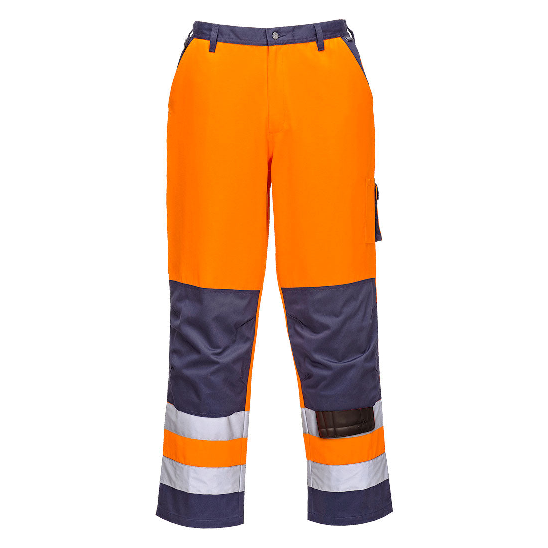 PW-TX51 Warnschutzbundhose orange-marine