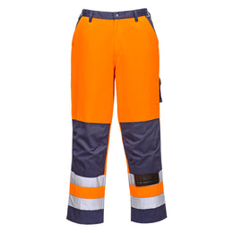 PW-TX51 Warnschutzbundhose orange-marine