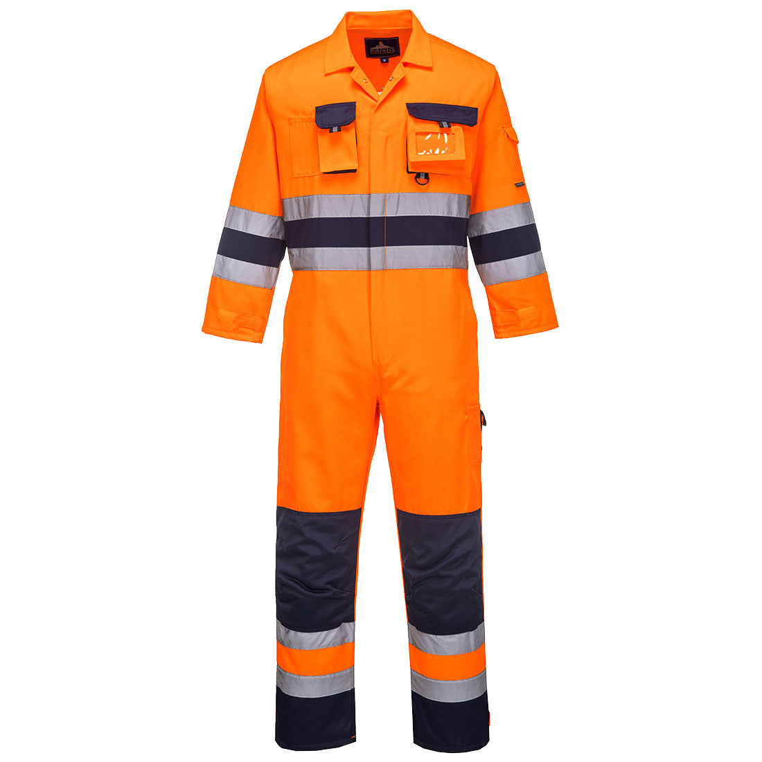 PW-TX55 Warnschutzoverall orange-marine