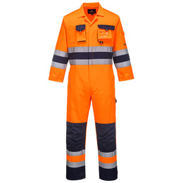 PW-TX55 Warnschutzoverall orange-marine
