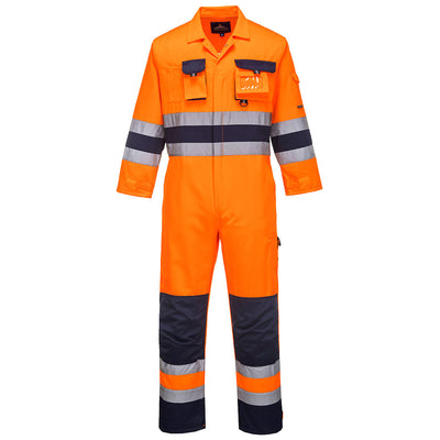 PW-TX55 Warnschutzoverall orange-marine