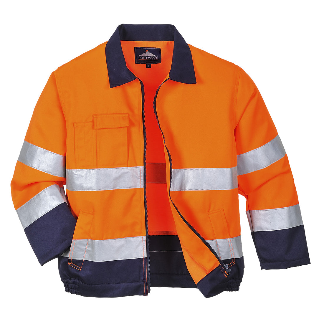 PW-TX70 Warnschutzjacke Madrid orange-marine