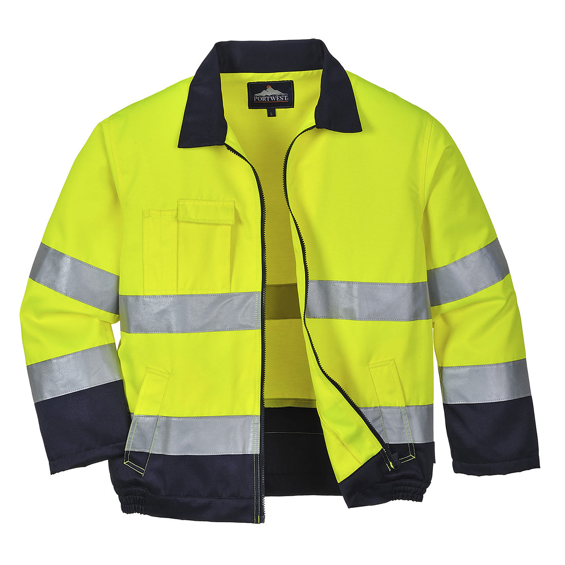 PW-TX70 Warnschutzjacke Madrid gelb-marine