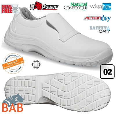 UP-TE20197 Soft  Berufsschuhe weiss  als Slipper