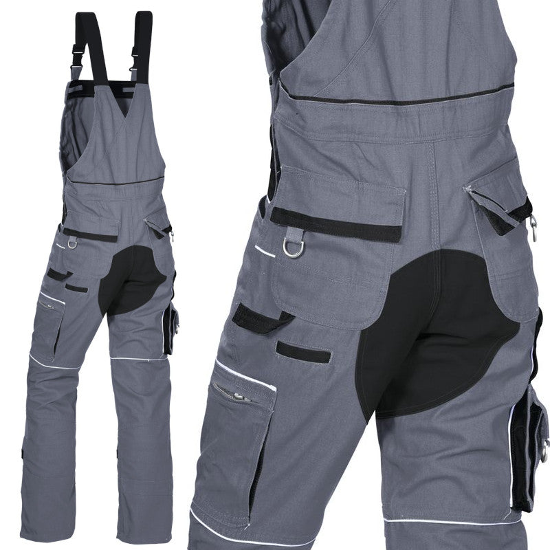 PKA  SOPO Threeline de luxe Latzhose grau-schwarz Gr. 58