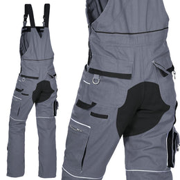 PKA  SOPO Threeline de luxe Latzhose grau-schwarz Gr. 58