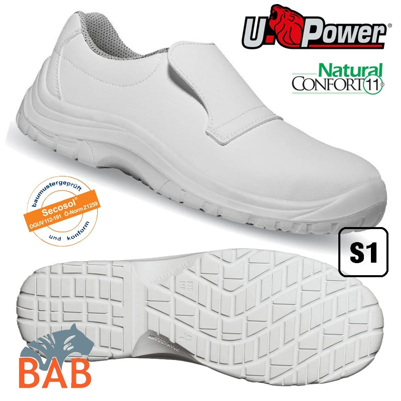 UP-UE20191 Lucky Sicherheitsslipper S1 weiss