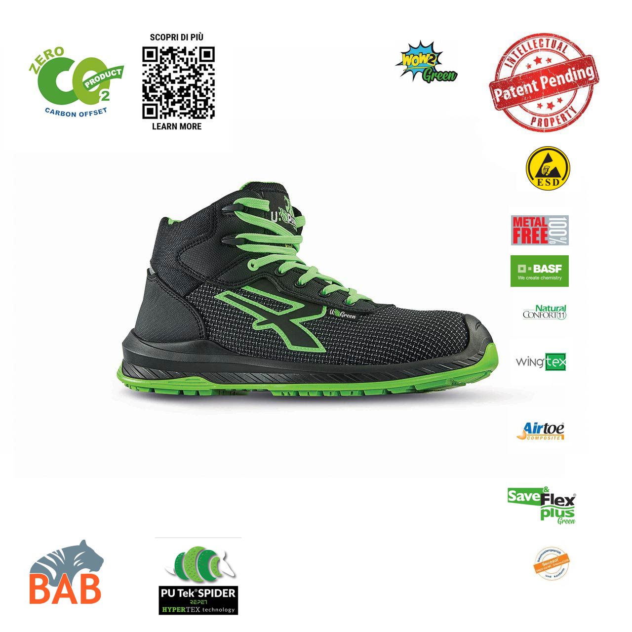 UP-RI10334 LAKE UK Sicherheitsknöchelschuh S3 Green