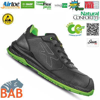 UP-RI20324 Natural Sportlicher Sicherheitshalbschuh S3 Green