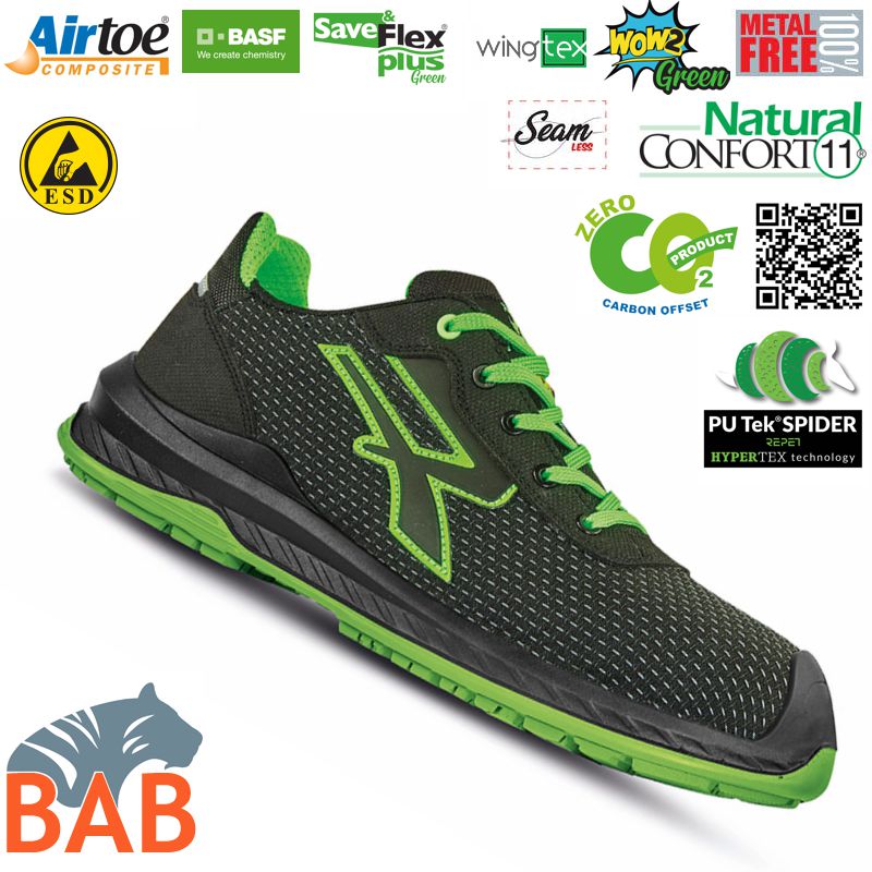 UP-RI20334 Island Sportlicher Sicherheitshalbschuh S3 Green