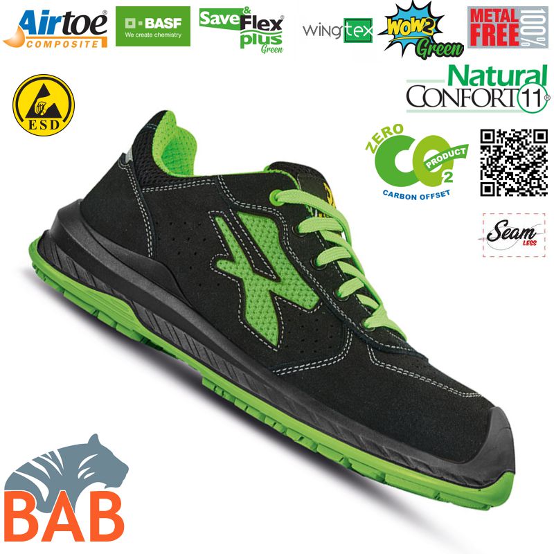 UP-RI20346 Canyon Sportlicher Sicherheitshalbschuh Green