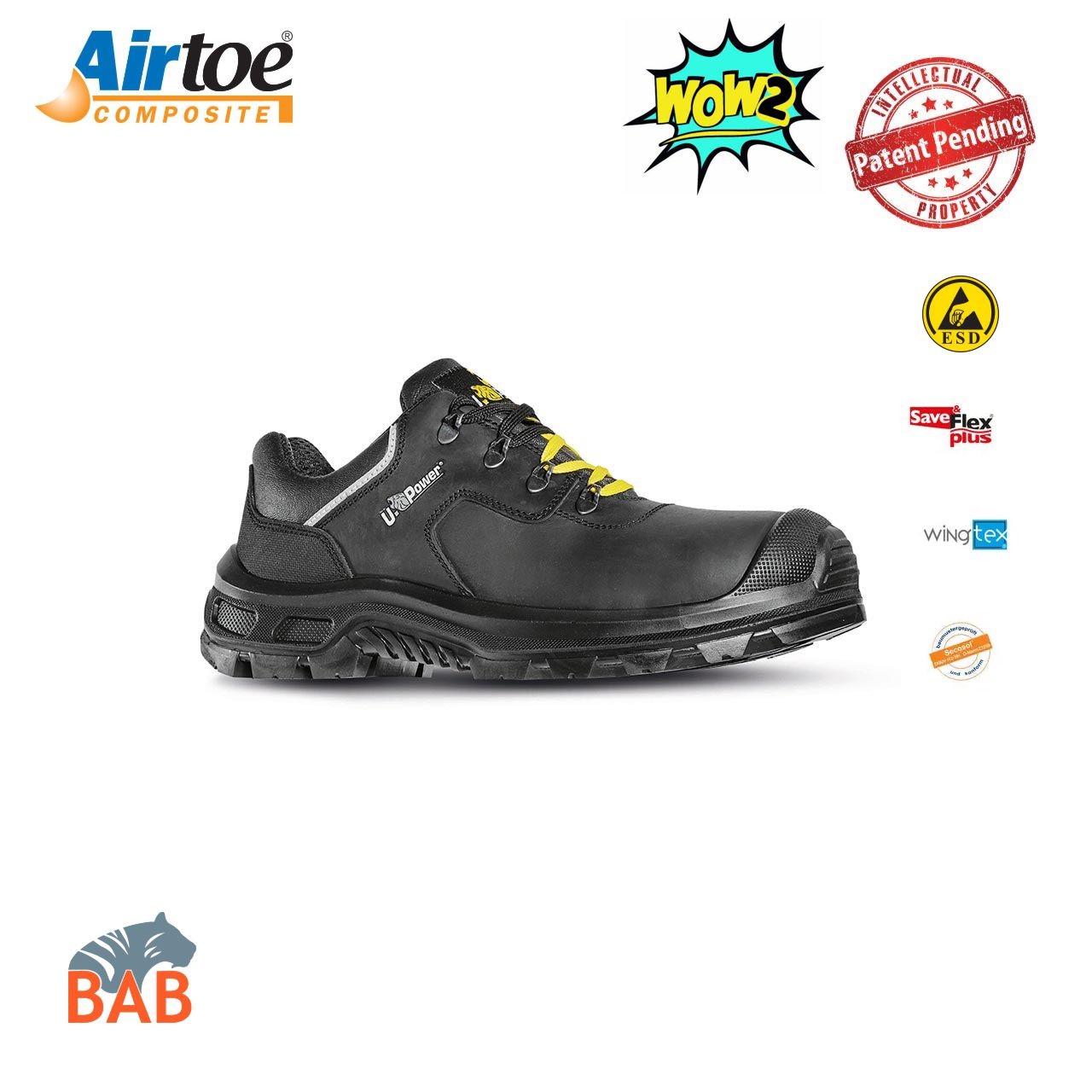 UP-RI21334 Drax Sicherheitshalbschuh aus Leder S3 -ESD