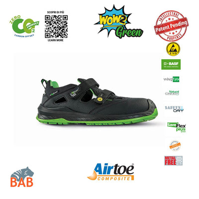UP-RI30416 BROOK UK Sportliche Sicherheitssandale S3 Green